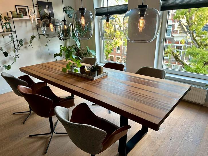 Linteloo eettafel Aras (door Henk Vos), Huis en Inrichting, Tafels | Eettafels, Zo goed als nieuw, 50 tot 100 cm, 200 cm of meer