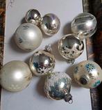 12 x oude kerstballen zilver klokjes Franse brocante, Antiek en Kunst, Curiosa en Brocante, Ophalen of Verzenden