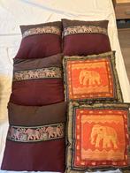 Set van 5 sierkussens, Huis en Inrichting, Ophalen, Gebruikt, Bruin, Vierkant