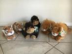 Nieuw knuffels pluche dieren gorilla tijger leeuw 2 sets H25, Kinderen en Baby's, Speelgoed | Knuffels en Pluche, Ophalen of Verzenden