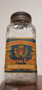 Prachtige zeldzame oude snoeppot van glas uit Parijs, Antiek en Kunst, Curiosa en Brocante, Ophalen of Verzenden