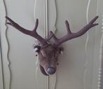 Hertenkop kerstversiering pluche, Ophalen of Verzenden