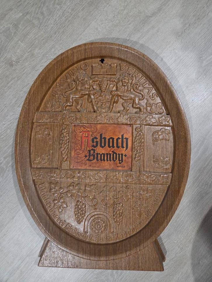 Asbach Brandy Wandbord - Vintage Plastic, Antiek en Kunst, Antiek | Wandborden en Tegels, Ophalen of Verzenden