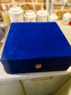 Kristallen karaf en glazen set in blauwe doos, Ophalen of Verzenden