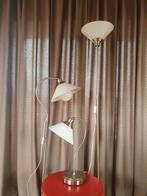 3 vintage lampen : 2 vloerlampen, 1 tafellamp Ikea, Ophalen of Verzenden, Zo goed als nieuw, Glas, 150 tot 200 cm