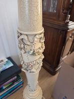 Mooie plantenzuil met craquelé en engeltjes - 1 meter, Ophalen, Zo goed als nieuw