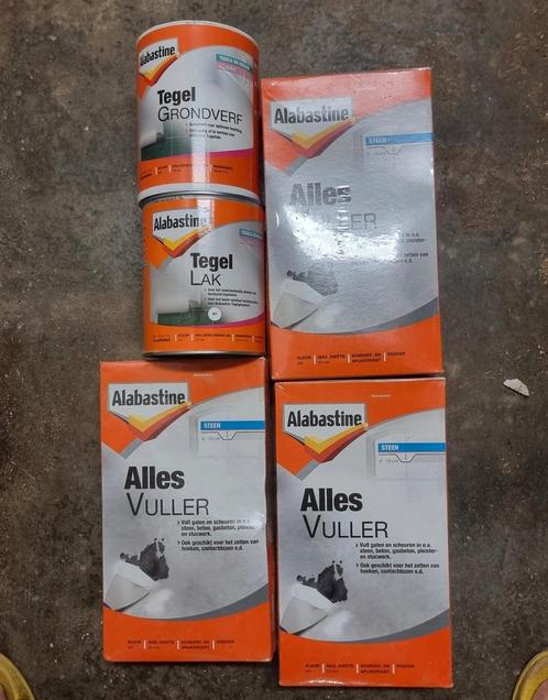 Alabastine alles vuller knauf stuc grondverf tegel lak steen, Doe-het-zelf en Verbouw, Verf, Beits en Lak, Nieuw, Lak, 5 tot 10 liter