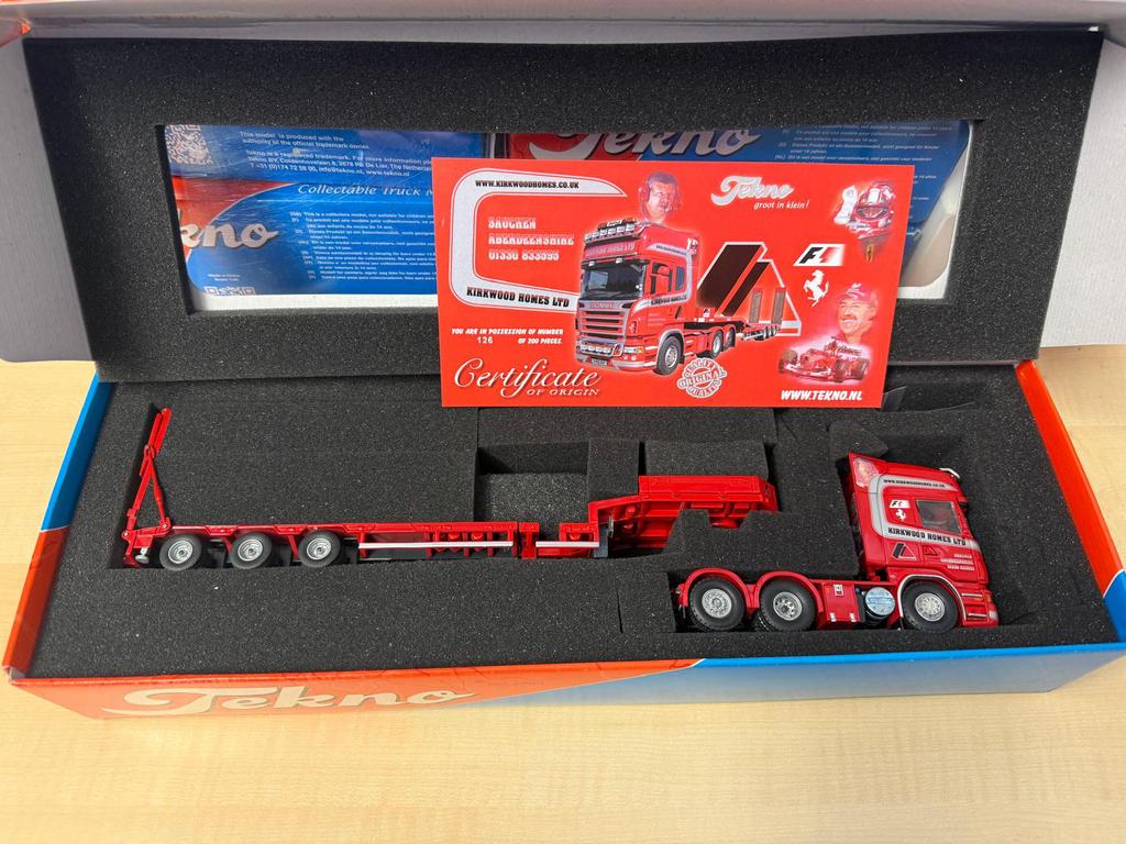 Tekno 1:50 Kirkwood Scania R, Verzenden, Nieuw, Bus of Vrachtwagen, Tekno