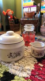 Vintage Pinewood W.H. Grindley kannetje voorraadpot & extra, Huis en Inrichting, Keuken | Servies, Glas, Overige typen, Overige stijlen