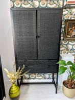 Rotan Kast Zwart Webbing, Ophalen, Overige materialen, 50 tot 100 cm, Zo goed als nieuw