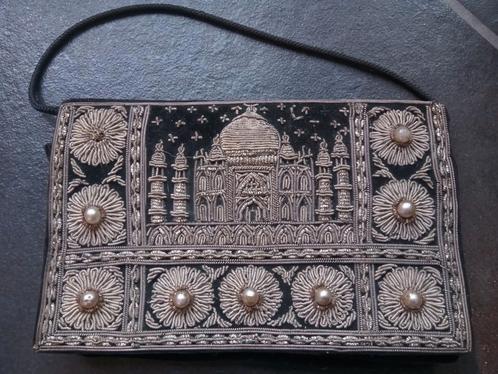 Antiek fluwelen tasje Tai Mahal, Antiek en Kunst, Curiosa en Brocante, Ophalen of Verzenden