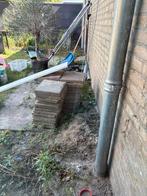 Gratis terras en stoeptegels, Tuin en Terras, Ophalen, Gebruikt, Beton, Terrastegels