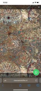 Mooie Gobelin stof in de kleuren turquoise, Hobby en Vrije tijd, Stoffen en Lappen, Ophalen, Overige materialen, Overige kleuren