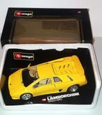 Te koop: Burago Lamborghini Diablo 1990 - Geel - Schaal 1:18, Ophalen of Verzenden, Nieuw, Auto, Bburago
