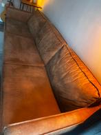 WOOOD Rodeo 3-zitsbank - Cognac microleer, Ophalen, 250 tot 300 cm, Gebruikt, Vierpersoons of meer