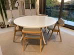 Ronde eettafel wit 160 cm, Huis en Inrichting, Tafels | Eettafels, Gebruikt, Overige materialen, 150 tot 200 cm, Rond