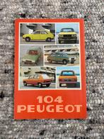 Autofolder Peugeot 104, uitgave 1978, Ophalen of Verzenden, Zo goed als nieuw, Peugeot