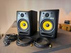 KRK Rokit 6 G2 Monitors incl. Standaarden & RCA-kabels, Audio, Tv en Foto, Luidsprekers, Gebruikt, 120 watt of meer, Front, Rear of Stereo speakers