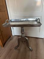 Mooie zware Rivièra Maison aluminium bijzettafel, Ophalen, Gebruikt, 50 tot 100 cm, Landelijk