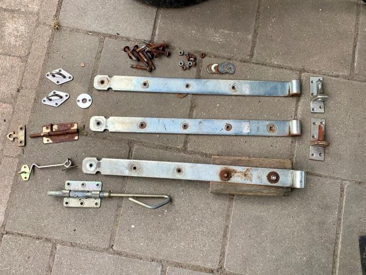 Rustiek Hang- en sluitwerk tuinhek, Tuin en Terras, Tuinhekken en Hekwerk, Gebruikt, Overige typen, IJzer, Ophalen of Verzenden