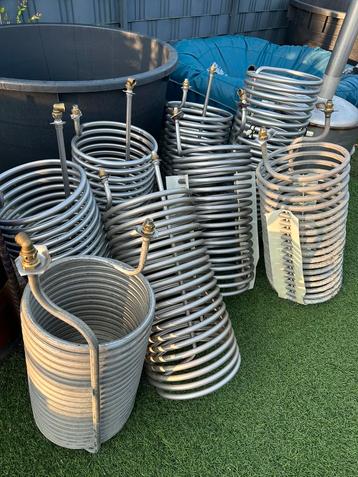 Diverse rvs Warmtewisselaar’s 22mm 25 meter buis beschikbaar voor biedingen