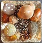 Bos decoratie op goudkleurig schaaltje, Huis en Inrichting, Overige materialen, Schaal, Vierkant, Ophalen of Verzenden