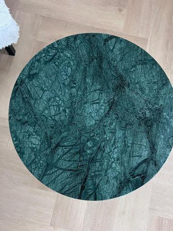 Marmeren salontafel groen - 60cm diameter beschikbaar voor biedingen