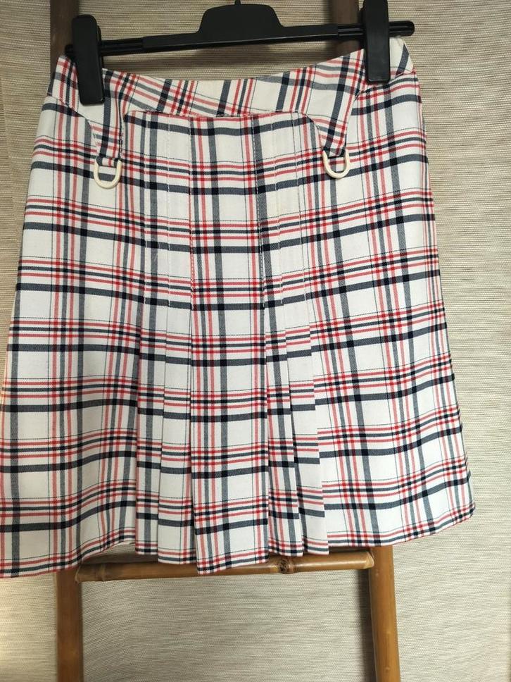 Vintage plaid rok, Kleding | Dames, Rokken, Zo goed als nieuw, Maat 38/40 (M), Rood, Ophalen of Verzenden