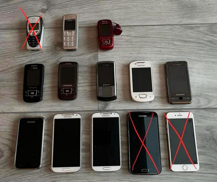 Verschillende mobiele telefoons, Telecommunicatie, Mobiele telefoons | Overige merken, Gebruikt, Zonder abonnement, Overige modellen