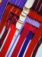 Partij rood en paarstinten fluweel en velours de panne, Ophalen of Verzenden, Nieuw, Lint, Band of Elastiek