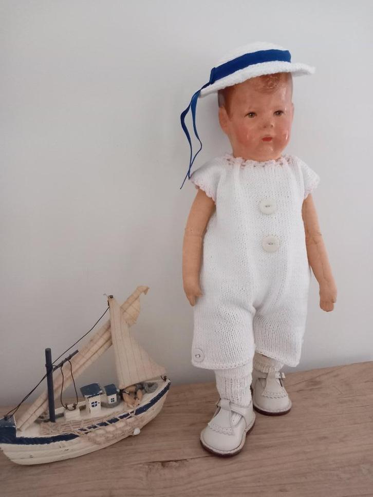 Vintage poppen kleertjes 2 delig. jaren 50, Antiek en Kunst, Antiek | Speelgoed, Ophalen of Verzenden