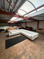 Leolux B Flat design wit leren hoekbank bank bankstel ZGAN, 2871SK, Design, 300 cm of meer, Leer