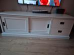 Wit tv meubel, Ophalen, Gebruikt, 100 tot 150 cm, Landelijk