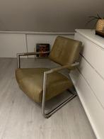 Leren Fauteuil Zeno van Xooon, Huis en Inrichting, Fauteuils, Ophalen, Gebruikt, 75 tot 100 cm, Metaal