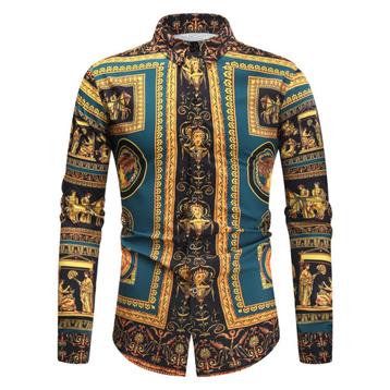 Heren barok overhemd 13 luxe gouden shirt zwart groen fout beschikbaar voor biedingen