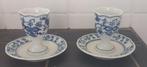 2 Zwiebelmuster eierdopjes, blauw porselein, Ophalen of Verzenden, Gebruikt, Porselein