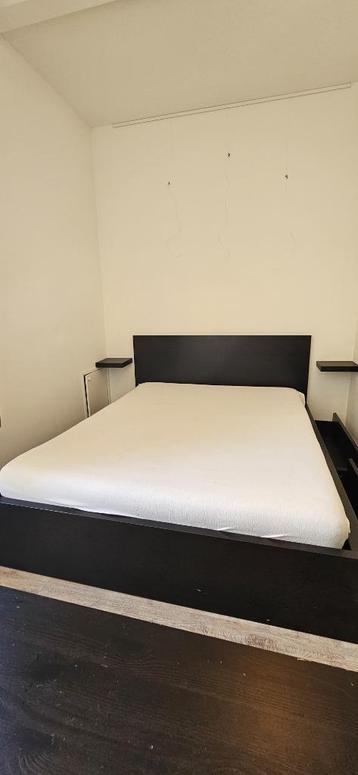 Bed frame with storage - MALM IKEA - Black brown 