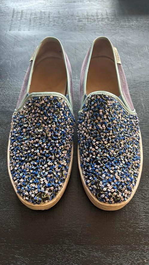 Mooie Hogan Rebel instappers 39,5, Kleding | Dames, Schoenen, Gedragen, Instappers, Blauw, Ophalen of Verzenden