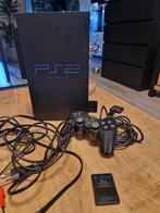 Playstation 2, Spelcomputers en Games, Spelcomputers | Sony PlayStation 2, Ophalen of Verzenden, Gebruikt, Zwart, Met 1 controller