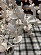 Witte houten lampen!, Huis en Inrichting, Lampen | Kroonluchters, Gebruikt, Ophalen