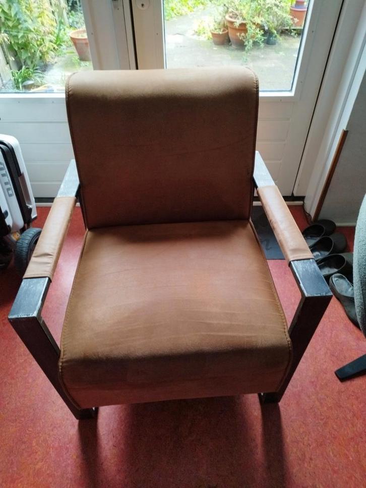 Leren Fauteuil, Huis en Inrichting, Fauteuils, Gebruikt, 50 tot 75 cm, 75 tot 100 cm, Ophalen of Verzenden