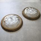 Vintage, brocante ornament geslepen glas, metaal, per stuk, Ophalen of Verzenden