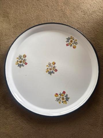Vintage Dienblad met Bloemen beschikbaar voor biedingen