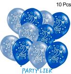 2e verjaardag ballonnen set- 10 stuks nr C406, Nieuw, Versiering, Ophalen of Verzenden, Verjaardag