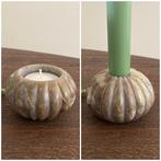 Antiek kandelaar marmer en waxinelichthouder/, Ophalen of Verzenden, Zo goed als nieuw, Overige materialen, Minder dan 25 cm