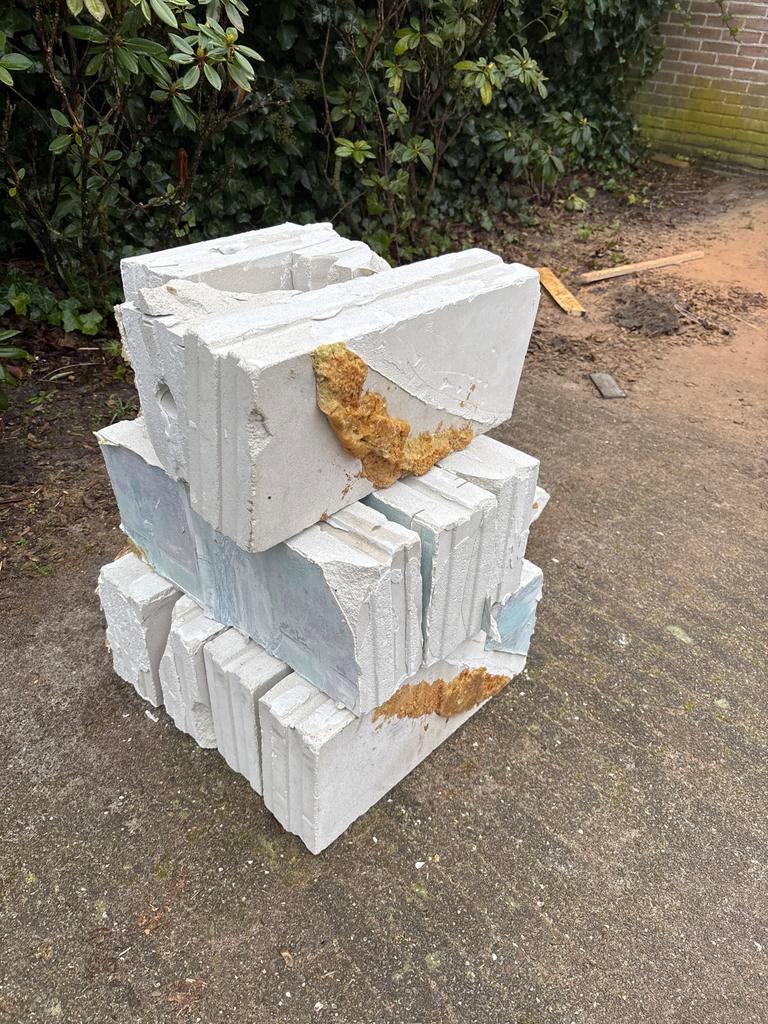 Kalkzandsteen blokken - ideaal voor constructie, Doe-het-zelf en Verbouw, Metselstenen, Ophalen, Gebruikt, Kalkzandstenen