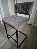 By Boo Velvet Grijze Barkruk, Ophalen of Verzenden, Zo goed als nieuw, Metaal, Eén