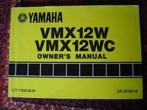 Yamaha VMX12W VMX12WC 1988 owner's manual VMX 12 W V MAX, Yamaha