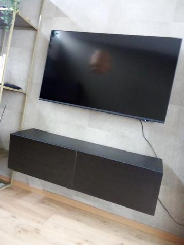 Zwevend tv kast zwart