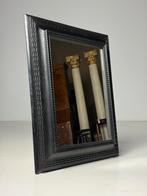 Ribbelframe spiegel zwart 20e eeuw, Ophalen, Rechthoekig, Minder dan 50 cm